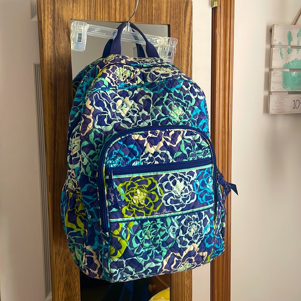 Vera bradley midnight blue floral backpack